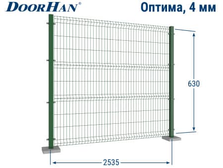Купить 3D заборную секцию ДорХан 2535×630 мм в Калуге от 1240 руб.